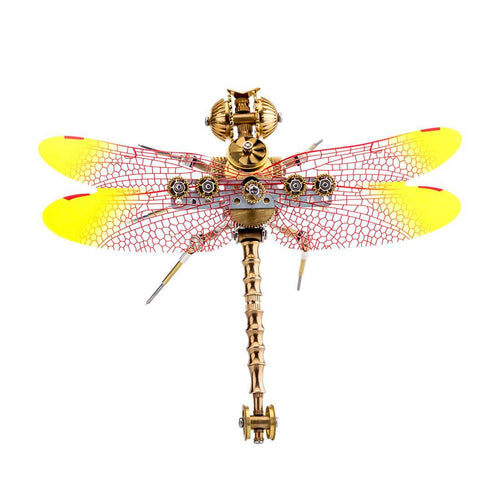 Stirlingkit 150PCS 3D Metal Golden Dragonfly Model Building Kit