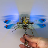 Stirlingkit 150PCS 3D Metal Golden Dragonfly Model Building Kit, view 2