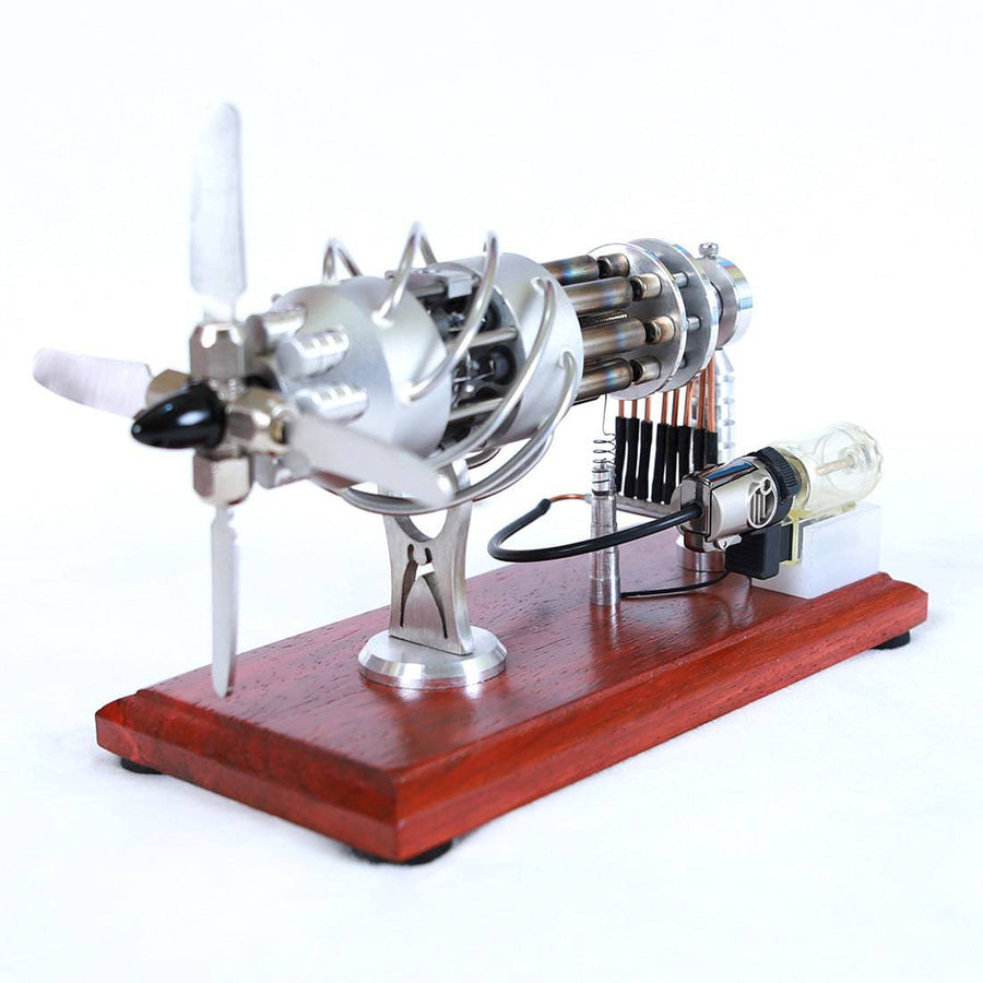 Stirlingkit 16 Cylinder Stirling Engine Model Creative Motor Engine Generator Toy Engine