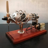 Stirlingkit 16 Cylinder Upgraded Stirling Engine Model Quartz Glass Hot Air Creative Motor Engine Generator, view 3