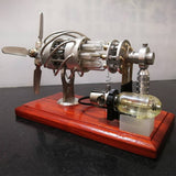 Stirlingkit 16 Cylinder Upgraded Stirling Engine Model Quartz Glass Hot Air Creative Motor Engine Generator, view 6