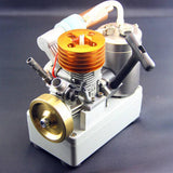 Stirlingkit 18 Grade Methanol Engine Brass Flywheel Straight Exhaust Pipe Engine with Voltage Display Switch, view 2
