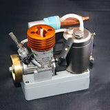 Stirlingkit 18 Grade Methanol Engine Brass Flywheel Straight Exhaust Pipe Engine with Voltage Display Switch, view 5