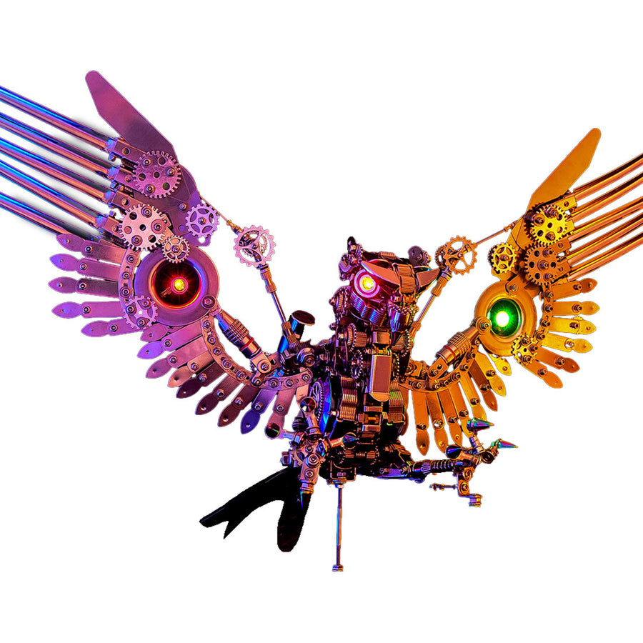 Stirlingkit 1800+PCS Cyberpunk DIY 3D Metal Gyrfalcon Eagle Model Kits