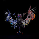 Stirlingkit 1800+PCS Cyberpunk DIY 3D Metal Gyrfalcon Eagle Model Kits, view 2