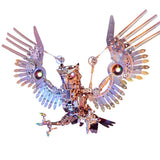Stirlingkit 1800+PCS Cyberpunk DIY 3D Metal Gyrfalcon Eagle Model Kits, view 3