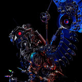 Stirlingkit 1800+PCS Cyberpunk DIY 3D Metal Gyrfalcon Eagle Model Kits, view 5