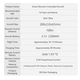 Stirlingkit 2.4G 2CH Mini EPP Foam Kids Fixed-Wing RC Airplane Model RTF with 21cm Wingspan, view 6