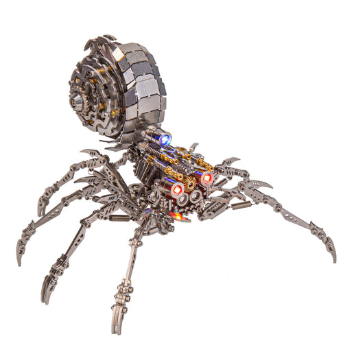 Stirlingkit 203PCS DIY Mini 3D Metal Spider Beast with Led Light Model Building Kit Toys