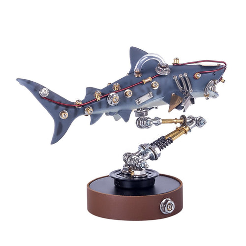 Stirlingkit 217Pcs DIY Metal Mechanical Variant Beast 3D Shark Assembly Puzzle Model Kit