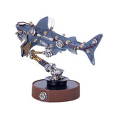 Stirlingkit 217Pcs DIY Metal Mechanical Variant Beast 3D Shark Assembly Puzzle Model Kit, view 3