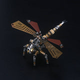 Stirlingkit 243Pcs Metal Insect Puzzle Model Kit 3D DIY Mechanical Assembly Jigsaw Crafts - Dragonfly, view 3