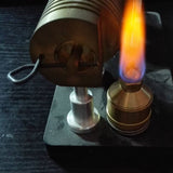 Stirlingkit 25.51 x 27.43mm 6ml Brass Alcohol Burner Heating Alcohol Lamp for Stirling Engine External Combustion Engine Model, view 4