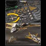 Stirlingkit 286PCS 3D Metal Military Fighter Model DIY Assembly Toy Gift, view 2
