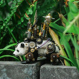 Stirlingkit 290PCS DIY Metal Mechanical Panda Model Kit Home Decoration Handicraft-Moving Castle, view 4