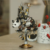 Stirlingkit 290PCS DIY Metal Mechanical Panda Model Kit Home Decoration Handicraft-Moving Castle, view 6