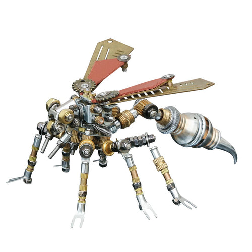 Stirlingkit 295Pcs Metal Insect Puzzle Model Kit 3D DIY Mechanical Assembly Jigsaw Crafts - Wasp