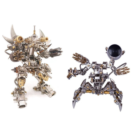 Stirlingkit 2PCS DIY Stainless Steel Assembly Magnetic Mecha Educational Toy Gift