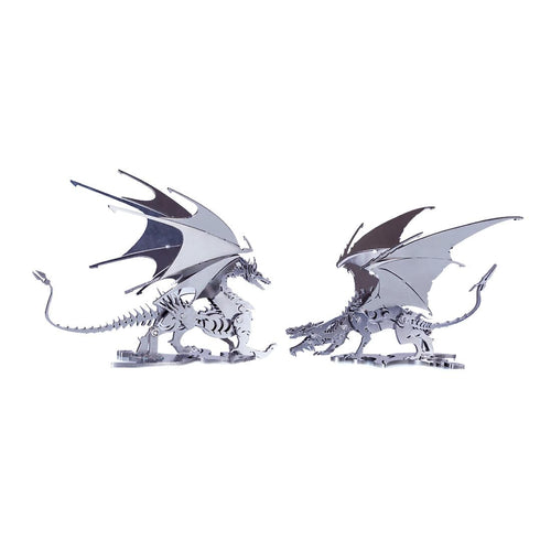 Stirlingkit 2PCS DIY Stainless Steel Ice Dragon 3D Assembled Model Crafts