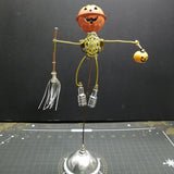 Stirlingkit 2pcs/set Steampunk Brass Pumpkin Spider Scarecrow 3D Metal Model Kits for Halloween, view 5