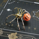 Stirlingkit 2pcs/set Steampunk Brass Pumpkin Spider Scarecrow 3D Metal Model Kits for Halloween, view 6