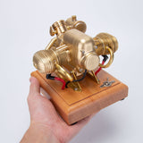 Stirlingkit 3.2cc Mini Flat-twin Motorcycle Engine Model 4 Stroke Gas Interal Combustion Engine Model R69, view 3
