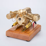Stirlingkit 3.2cc Mini Flat-twin Motorcycle Engine Model 4 Stroke Gas Interal Combustion Engine Model R69, view 4