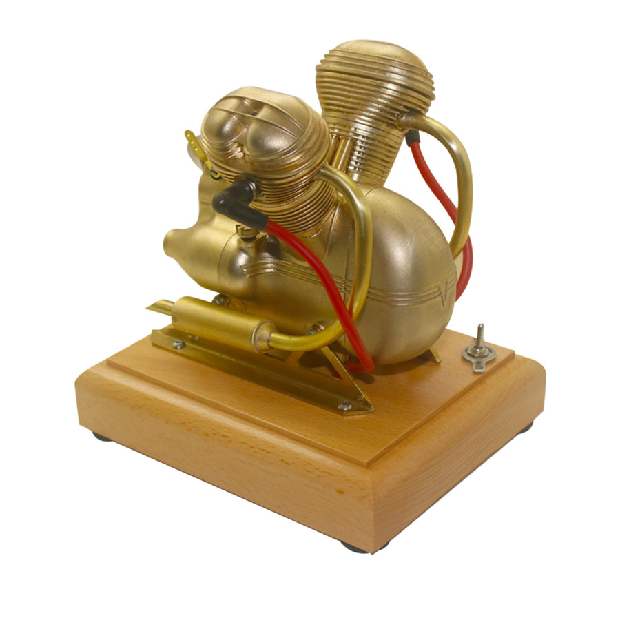Stirlingkit 3.2cc Mini OHV Horizontal V-Twin Four-stroke Gasoline Engine ICE Model V35