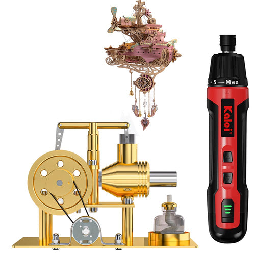 Stirlingkit 3 Items Bundle: Flyship + Engine + Tools for Beginner