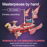 Stirlingkit 300+PCS DIY Fantasy Dragon Airship 3D Steampunk Wooden Puzzle Toy Model, view 4