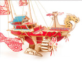 Stirlingkit 300+PCS DIY Fantasy Dragon Airship 3D Steampunk Wooden Puzzle Toy Model, view 6