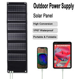 Stirlingkit 35W 2.4A Foldable Solar Panel Charger Kit for Smartphone Laptop, view 4