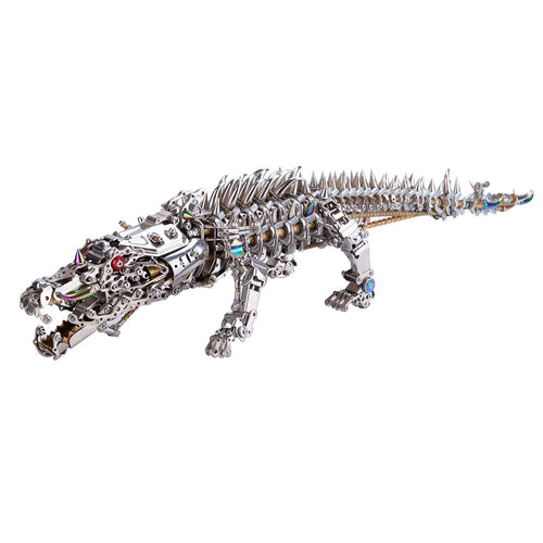 Stirlingkit 3D DIY Metal Mechanical Crocodile Assembly Model Building Kits 1500+PCS