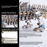 Stirlingkit 3D DIY Metal Mechanical Crocodile Assembly Model Building Kits 1500+PCS, view 3