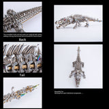 Stirlingkit 3D DIY Metal Mechanical Crocodile Assembly Model Building Kits 1500+PCS, view 6