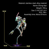 Stirlingkit 3D Metal Diving Ape Difficult Puzzle Model Building Kits 700+PCS, view 5