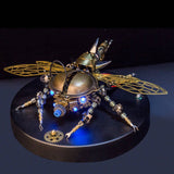 Stirlingkit 3D Metal DIY Rotatable Steampunk Beetle Insect Assembly Kit with Voice Control Light, view 2