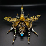 Stirlingkit 3D Metal DIY Rotatable Steampunk Beetle Insect Assembly Kit with Voice Control Light, view 4