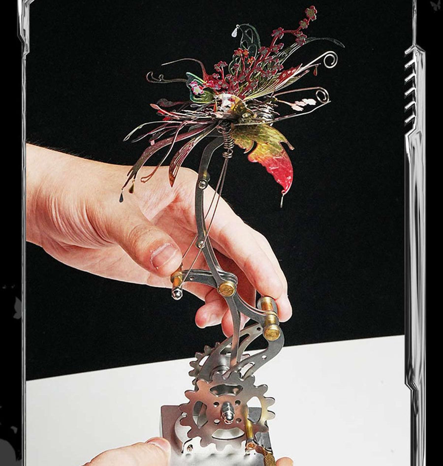 Stirlingkit 3D Metal Mechanical Kinetic Butterfly Assembly Model Building Kit with Transmission