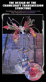Stirlingkit 3D Metal Mechanical Kinetic Butterfly Assembly Model Building Kit with Transmission, view 5
