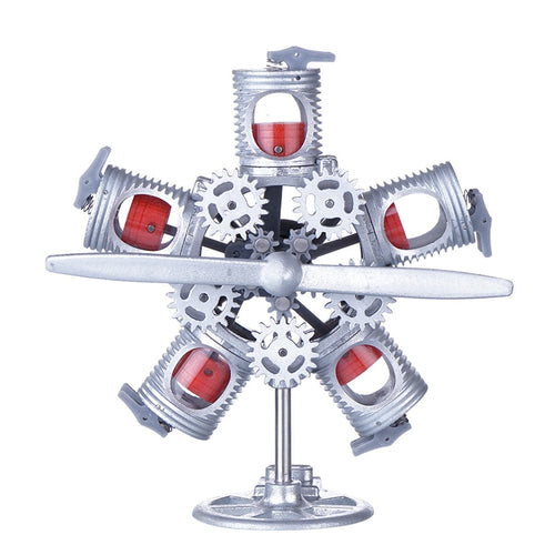Stirlingkit 3D Printed Radial Engine Model 5V 5-Cylinder Motor USB Model Star Engine Steam Toy