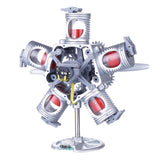 Stirlingkit 3D Printed Radial Engine Model 5V 5-Cylinder Motor USB Model Star Engine Steam Toy, view 2