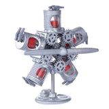 Stirlingkit 3D Printed Radial Engine Model 5V 5-Cylinder Motor USB Model Star Engine Steam Toy, view 3