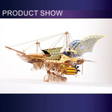 Stirlingkit 3D Steampunk Ancient Greek Fantasy Spaceship Wooden Puzzle Toy Model 300+PCS, view 3