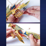 Stirlingkit 3D Steampunk Ancient Greek Fantasy Spaceship Wooden Puzzle Toy Model 300+PCS, view 6