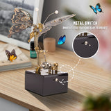 Stirlingkit 3D Steampunk Kinetic Butterfly Metal Art Sculpture Kits Automata Music Box, view 4