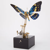 Stirlingkit 3D Steampunk Kinetic Butterfly Metal Art Sculpture Kits Automata Music Box, view 5