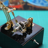 Stirlingkit 3D Steampunk Kinetic Butterfly Metal Art Sculpture Kits Automata Music Box, view 6