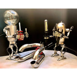 Stirlingkit 3D Steampunk Metal Robot Mr Gort Hobby Model Kit with LED Light, view 3