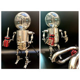 Stirlingkit 3D Steampunk Metal Robot Mr Gort Hobby Model Kit with LED Light, view 4